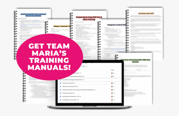 [NEW!] Team Maria’s Unedited & Uncensored Training Manuals